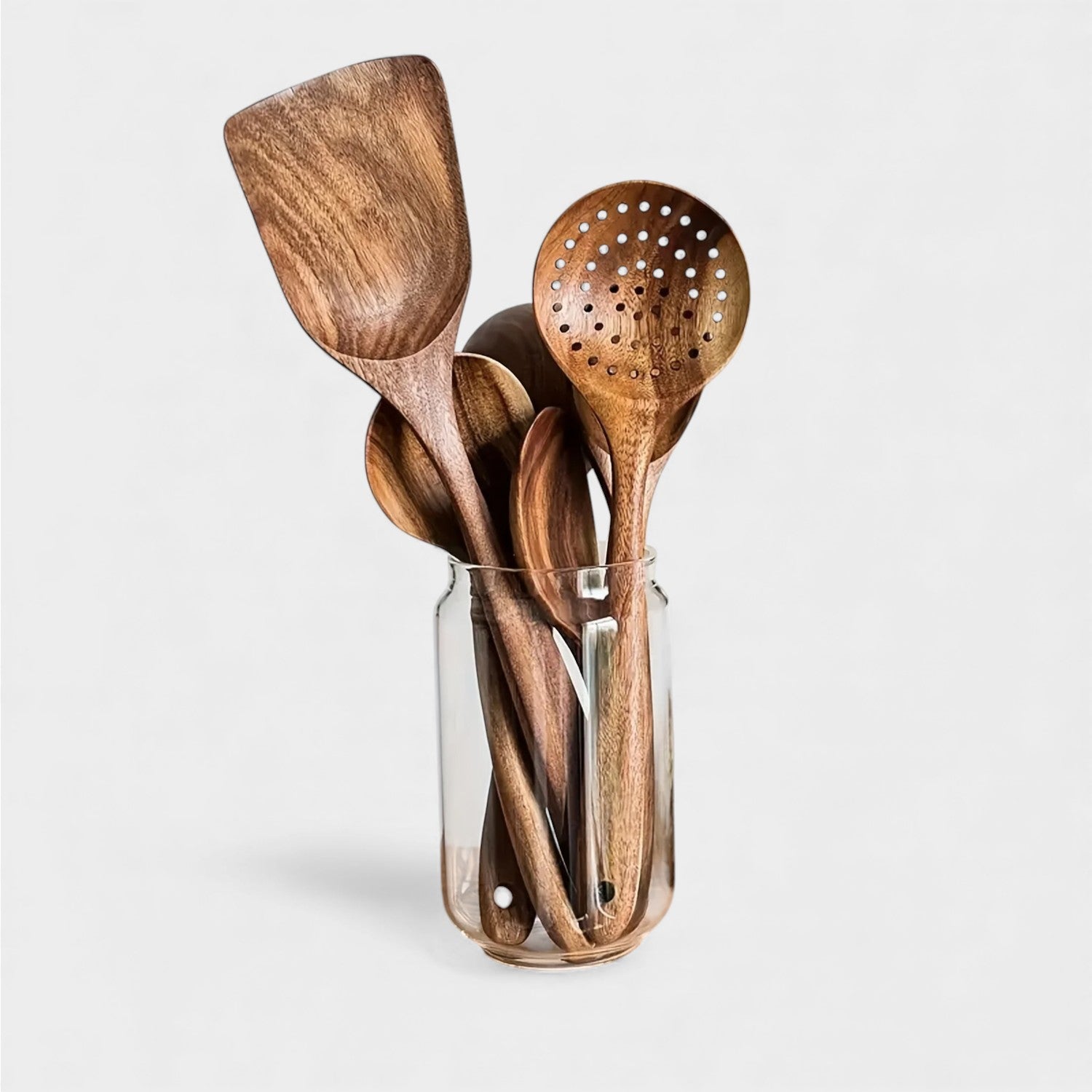 Lot de 5 ustensiles de cuisine en bois