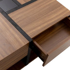 Table basse carrée avec espace de stockage