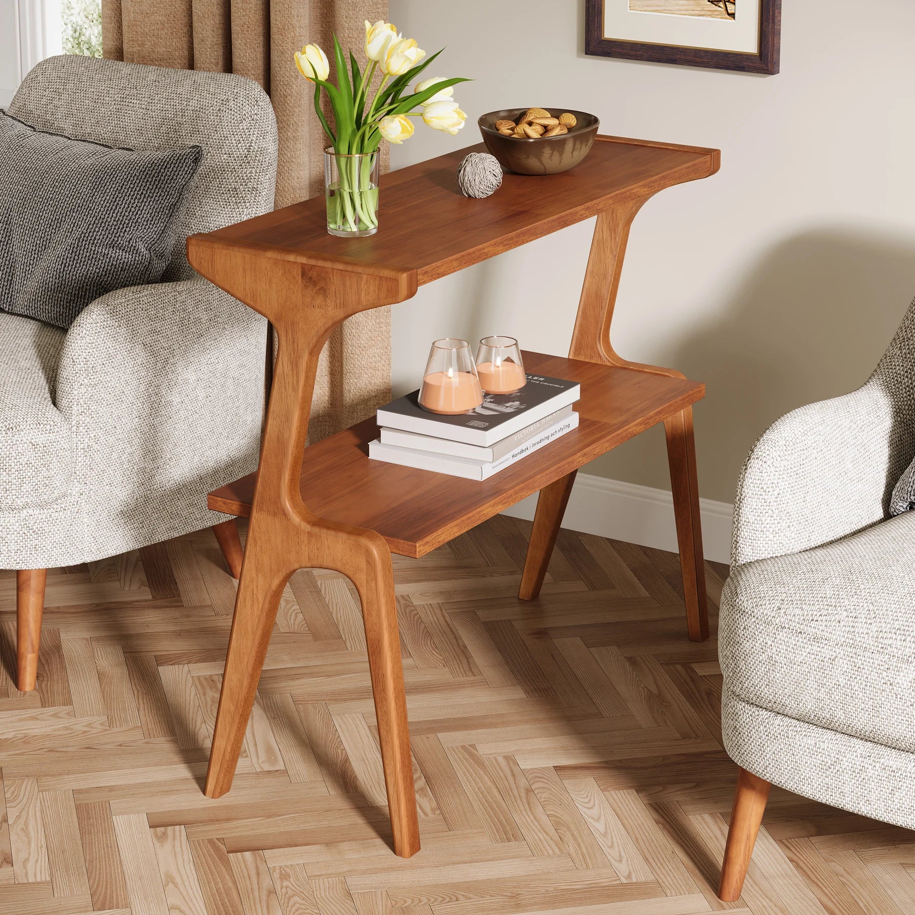 Table Console Élégante en Bois Massif