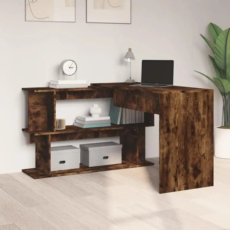 Bureau Modulaire en Bois avec Étagères