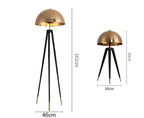 Nordic Postmodern Luxury Retro Art Exhibition Hall Bedroom Living Room Creative Tripod Mushroom Bedside Table Lights Floor Lamp