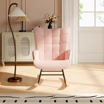 Fauteuil à bascule confortable avec appui-pieds