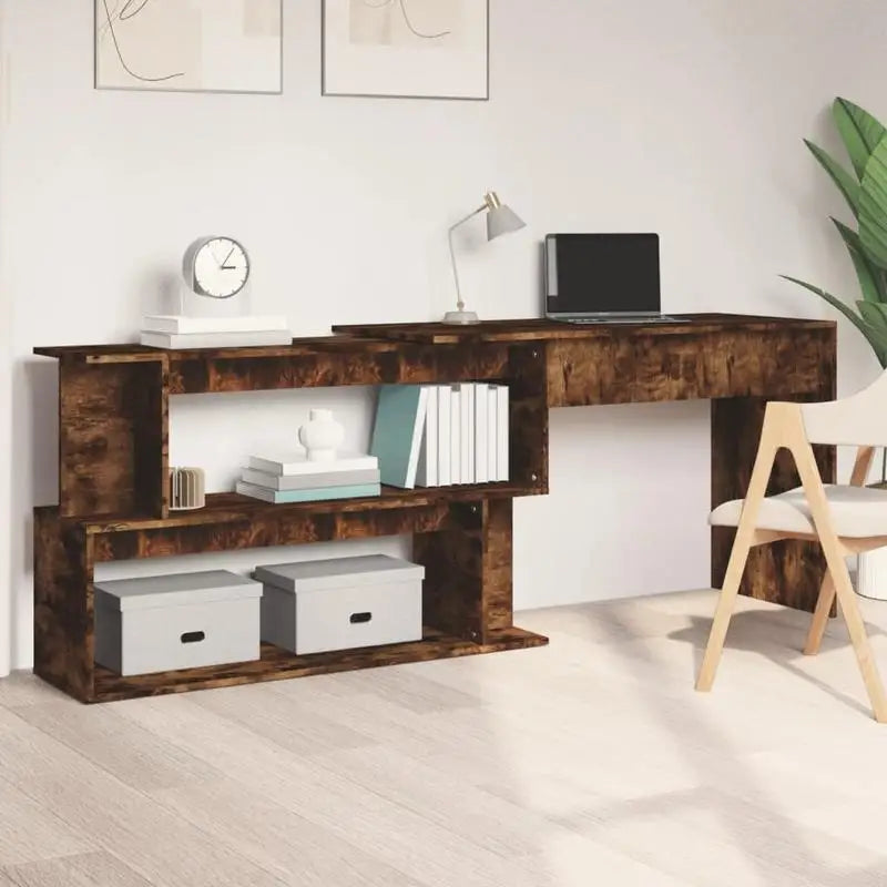 Bureau Modulaire en Bois avec Étagères