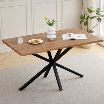 Table rectangulaire Design bois et métal