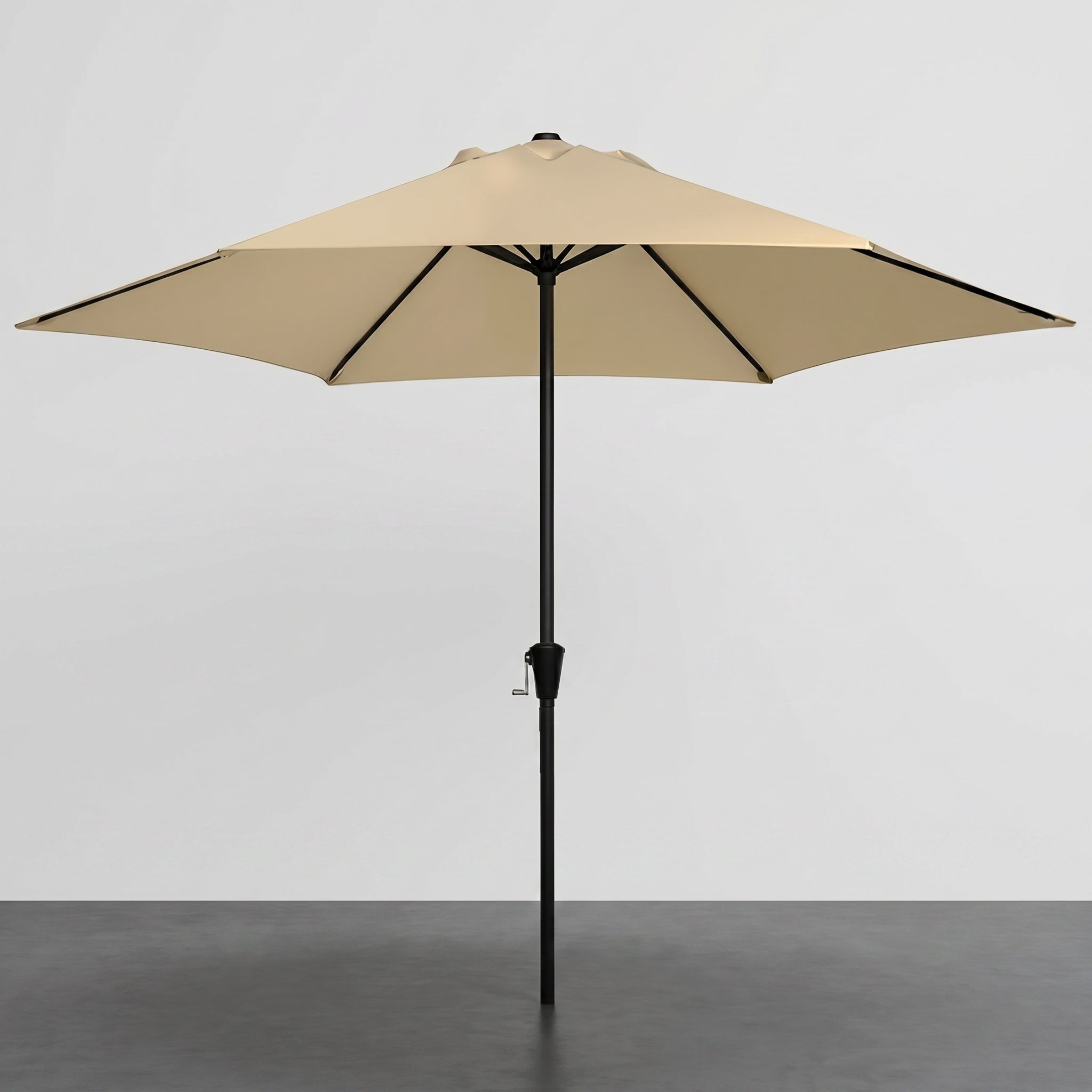 Parasol droit en aluminium à toile avec manivelle