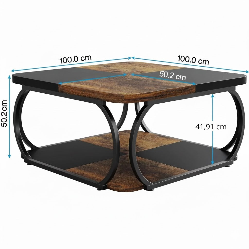 Table basse double étagère