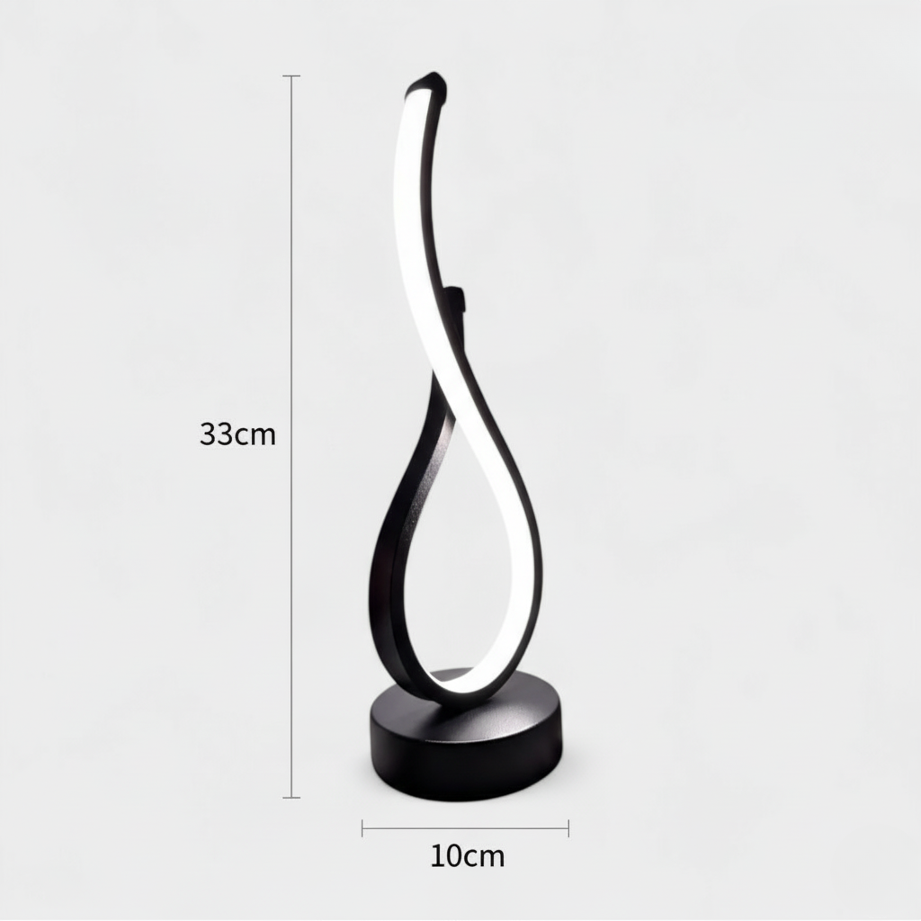 Lampe de chevet LED design croisé lumière tricolore
