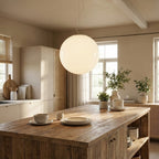 Abat-jour sphère en verre pour suspension