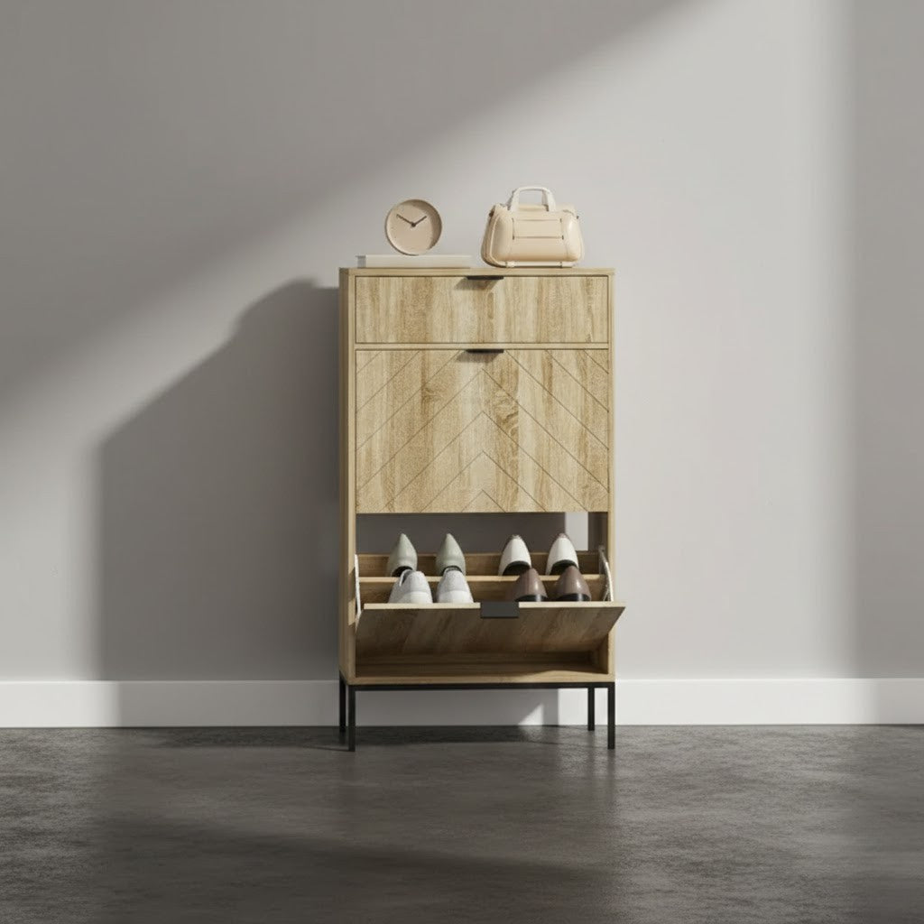 Meuble à chaussures chêne moderne