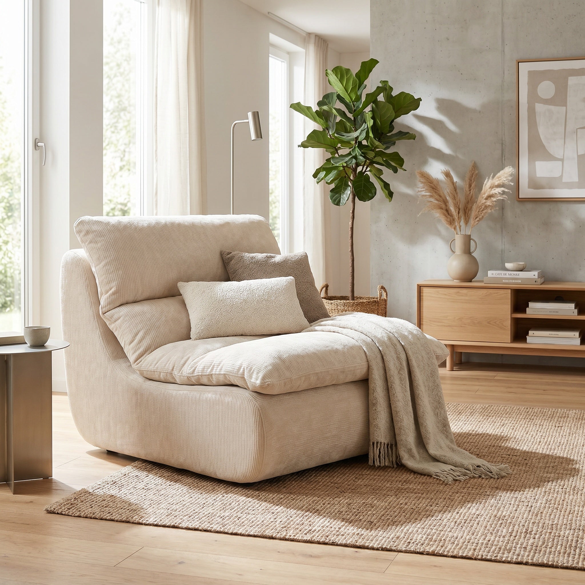 Fauteuil de relaxation matelassé