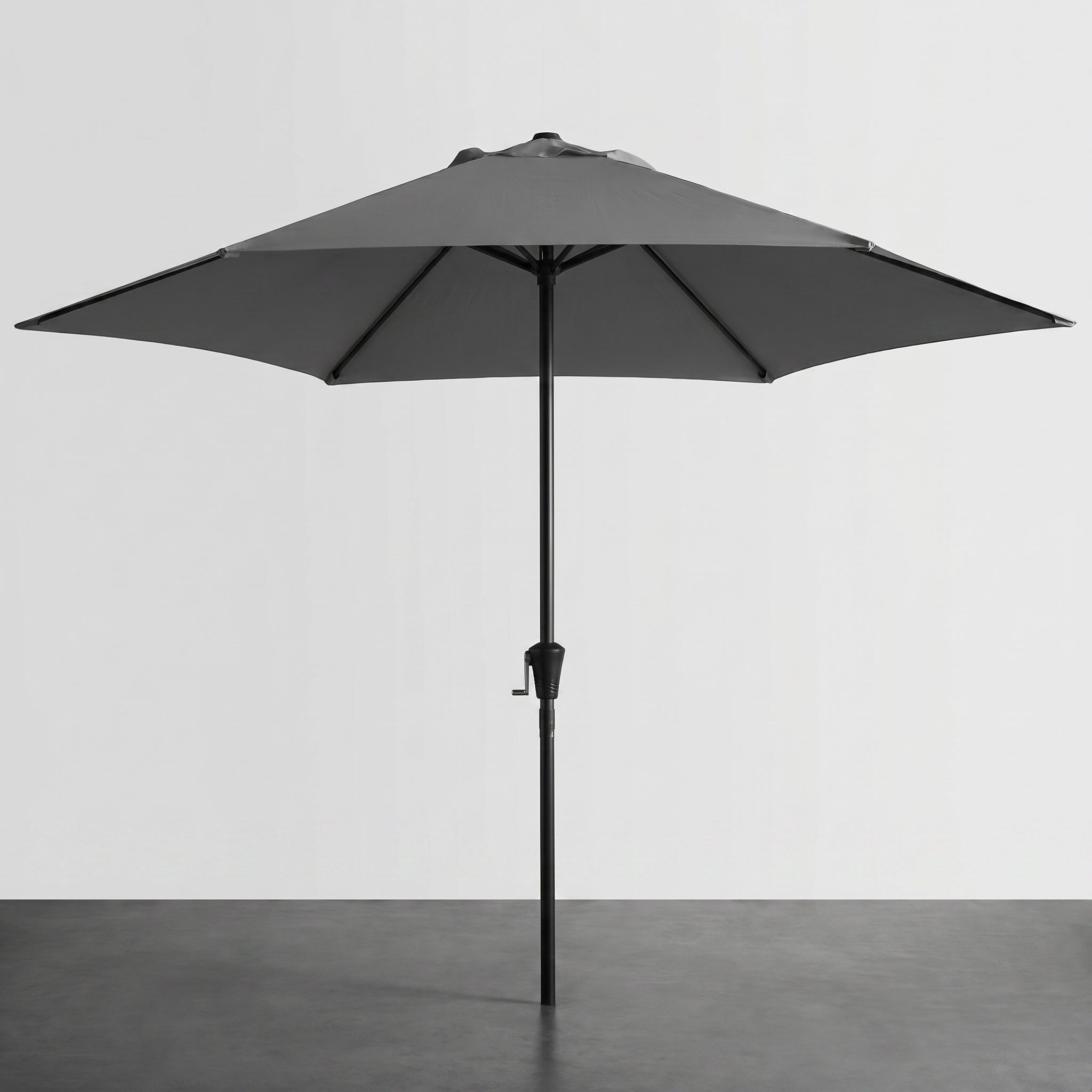 Parasol droit en aluminium à toile avec manivelle