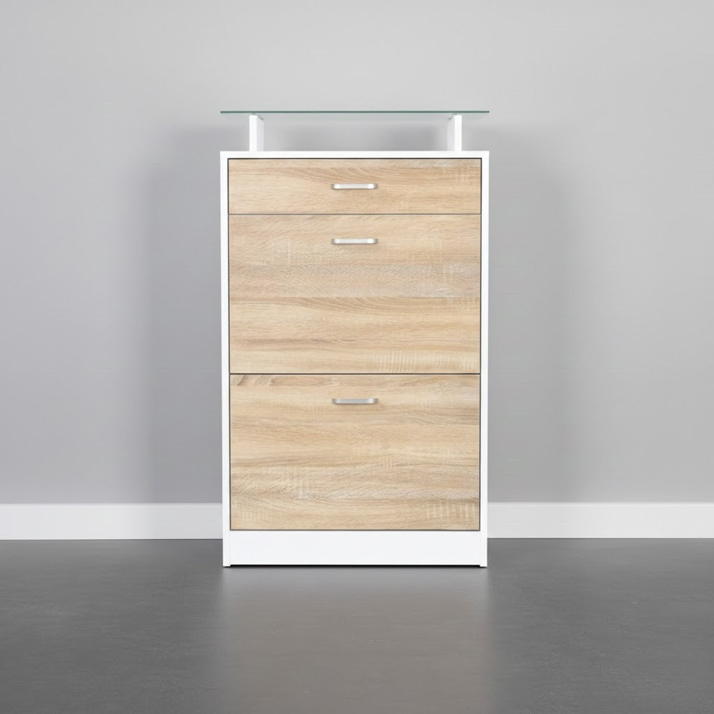 Meuble à chaussures 3 tiroirs et rangements