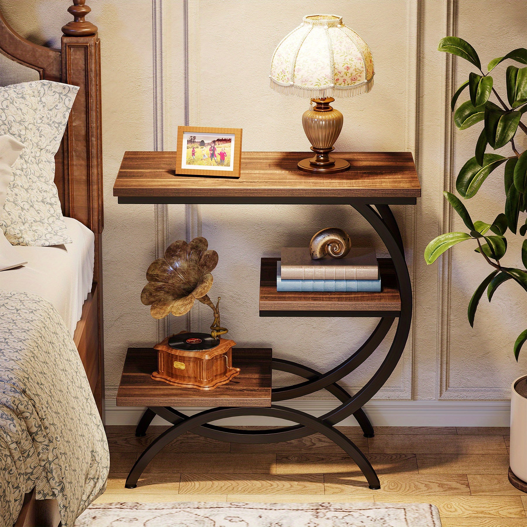 Table d’Appoint en Bois Forme C