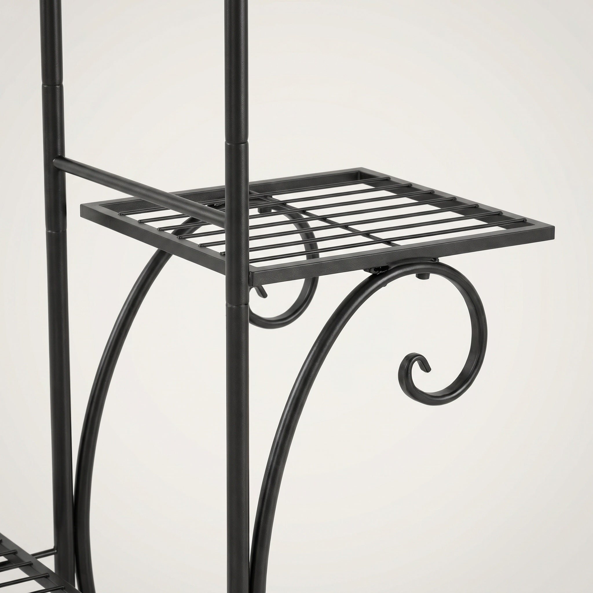 Étagère pour plantes en métal style rétro