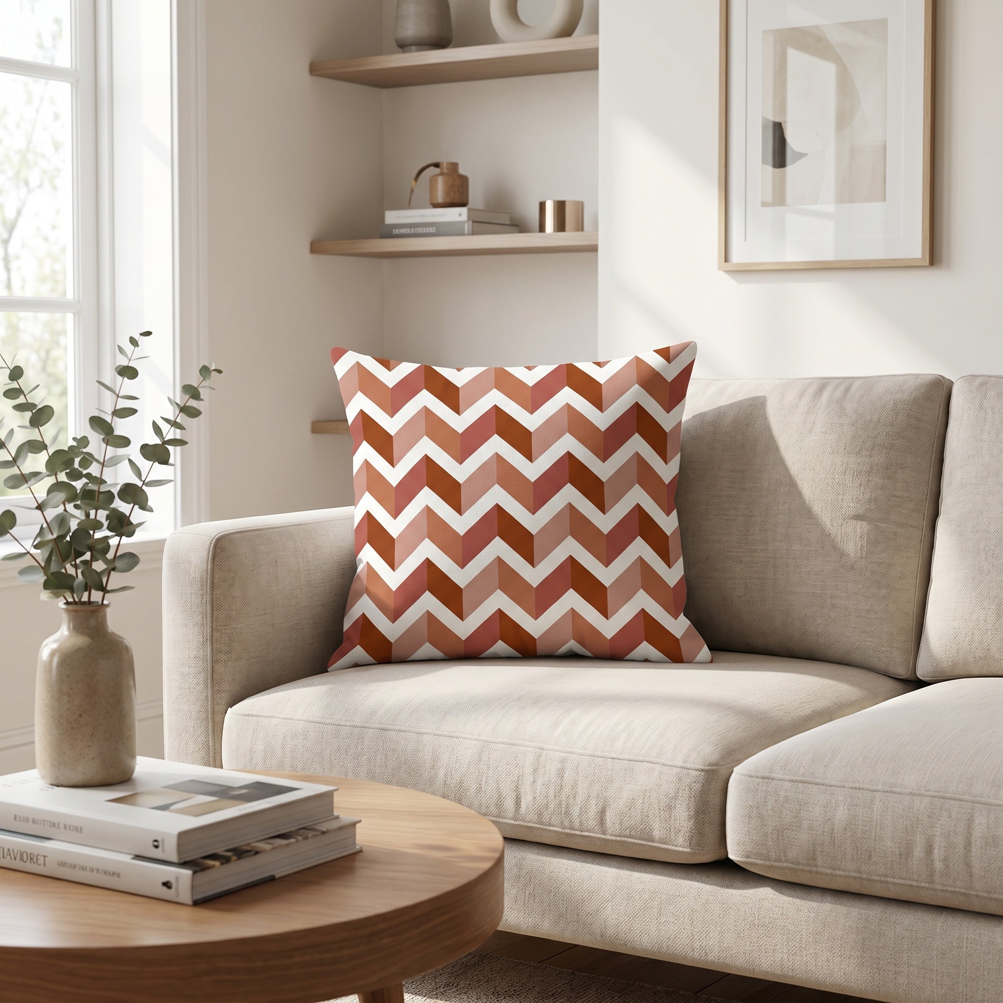 Housse de Coussin Déco Motif Géométrique