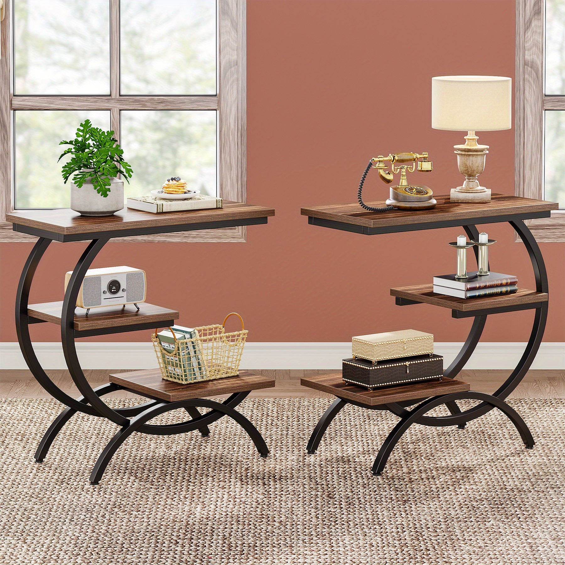 Table d’Appoint en Bois Forme C