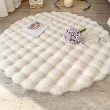 Tapis Rond Moelleux Relief