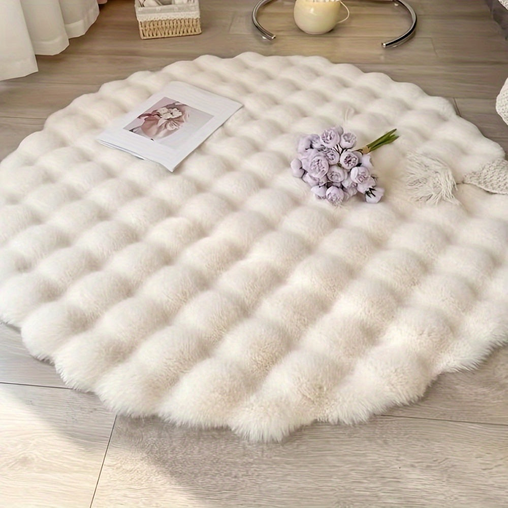 Tapis Rond Moelleux Relief
