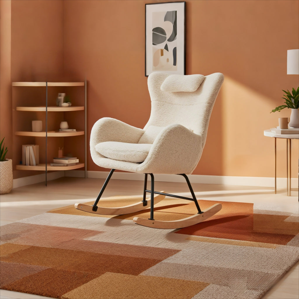 Versatile Lounge Chair, Rocking Chair, Relaxing Rocking Chair – Perfect for Garden, Living Room, Patio, and Balcony – Modern and Sleek Design
