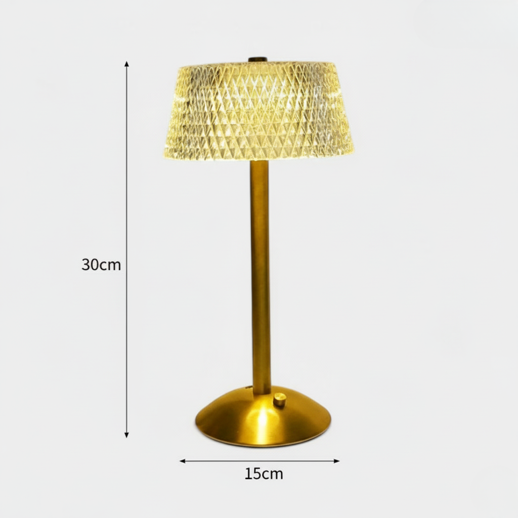 Lampe de chevet LED tricolore crystal rétro