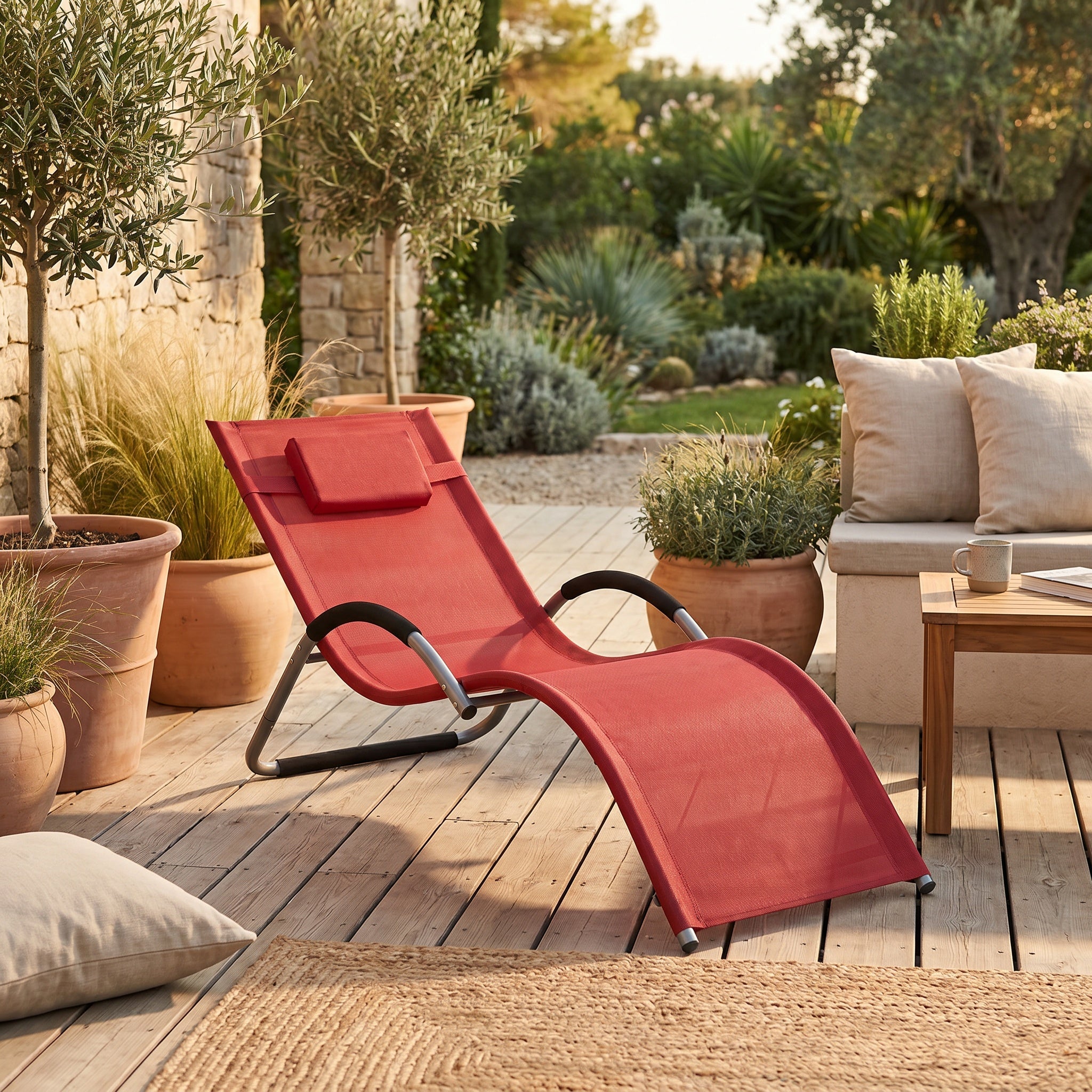 Transat ergonomique avec coussin