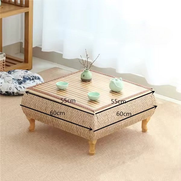 Table basse rangement bambou