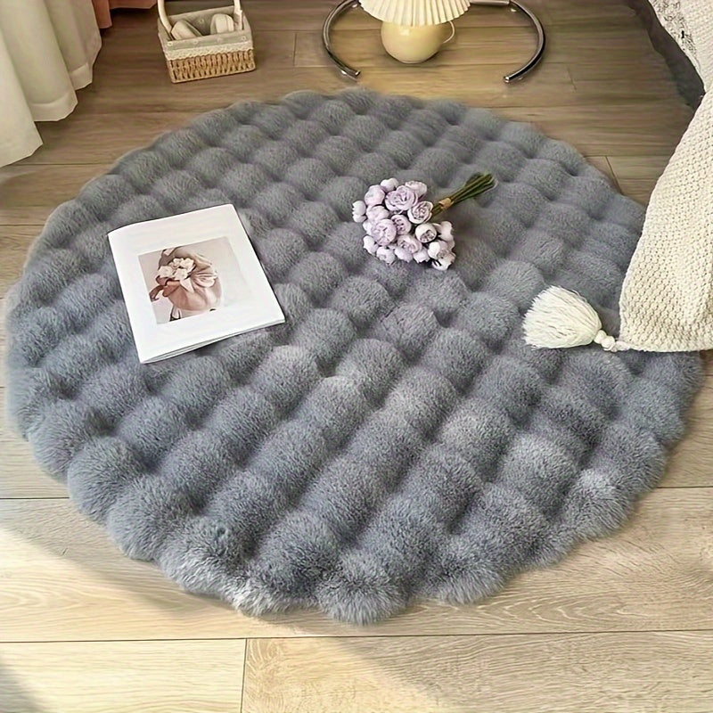 Tapis Rond Moelleux Relief
