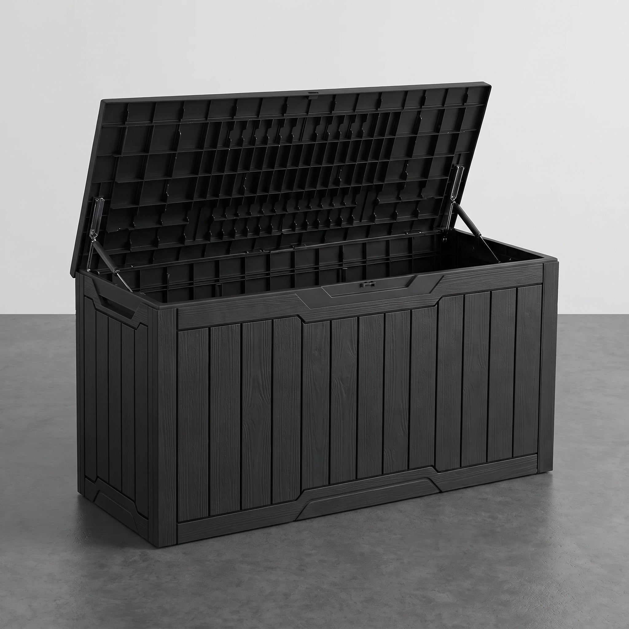 Coffre de rangement noir extérieur
