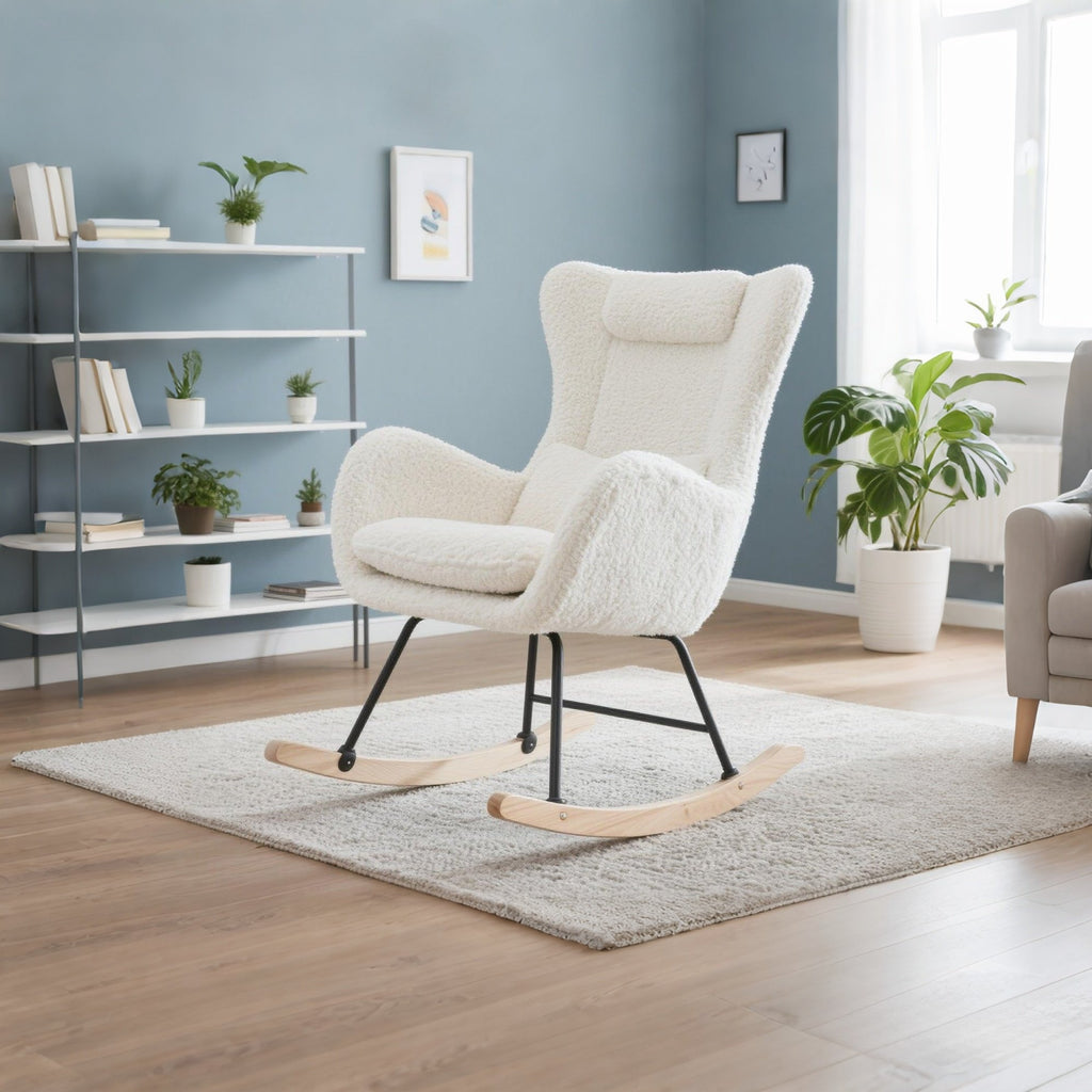 Versatile Lounge Chair, Rocking Chair, Relaxing Rocking Chair – Perfect for Garden, Living Room, Patio, and Balcony – Modern and Sleek Design