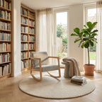 Fauteuil à bascule design cosy pour intérieur