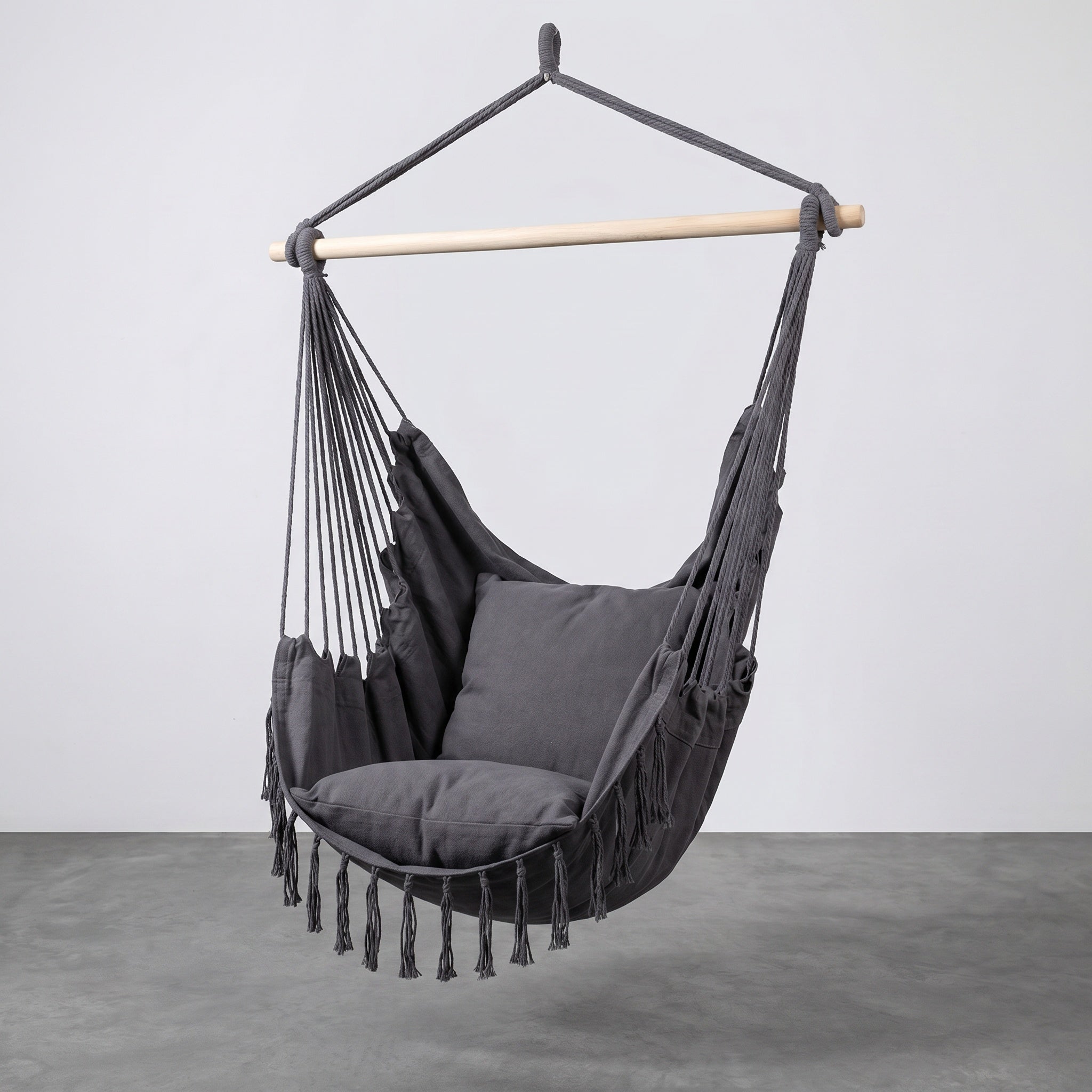 Fauteuil hamac suspendu avec coussins