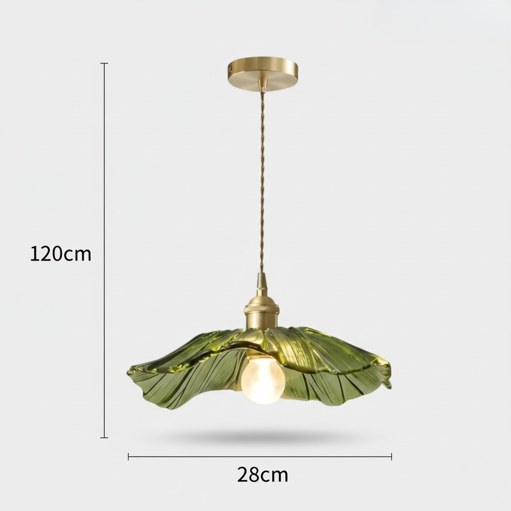 Suspension en verre à 3 têtes en forme de fleur d'hibiscus vintage