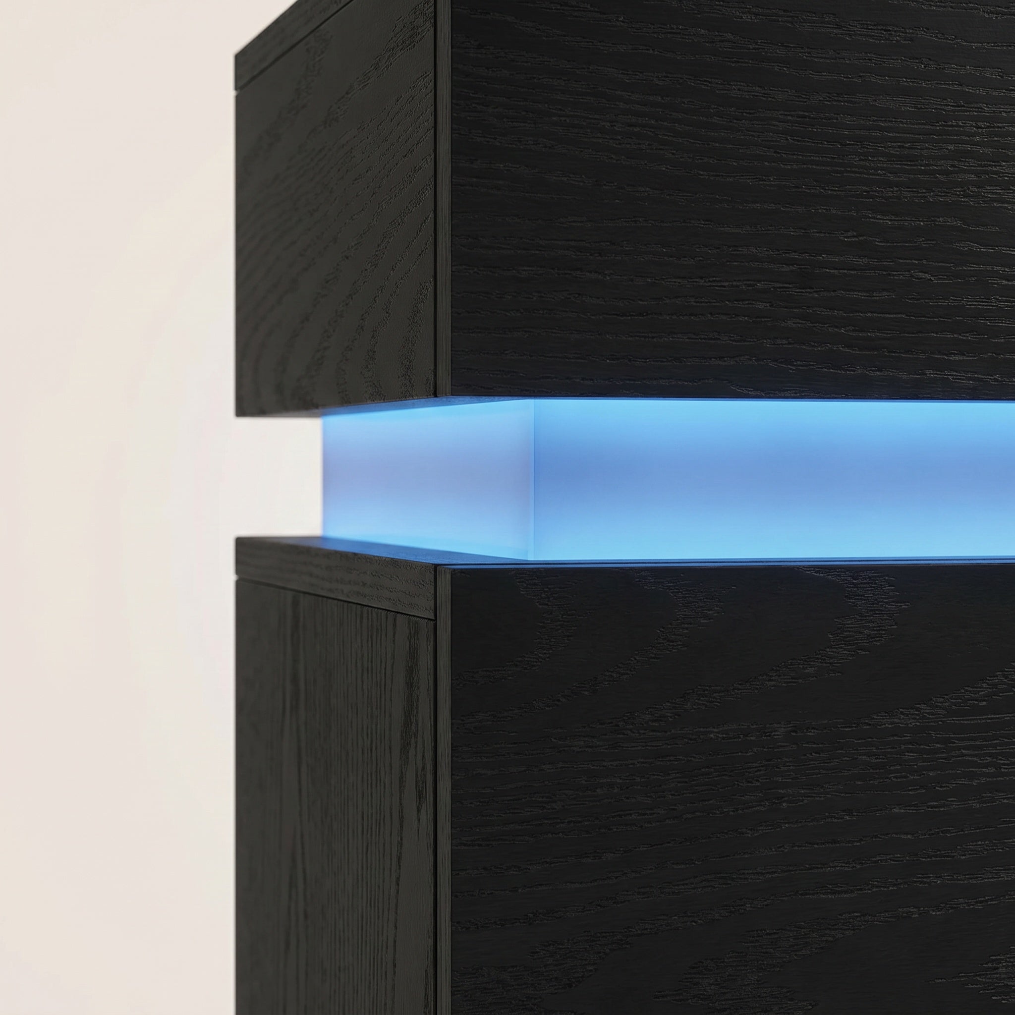 Table de chevet LED 3 tiroirs moderne