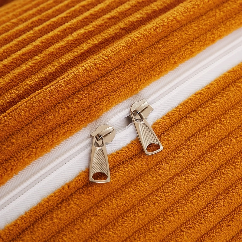 Tête de lit triangulaire en velours côtelé avec coussin intégré