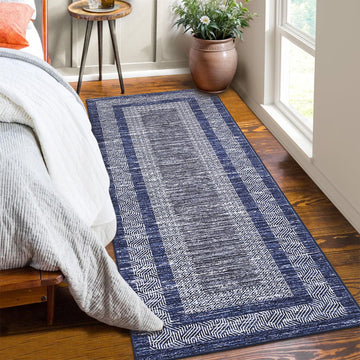Tapis Salon Bleu Texturé