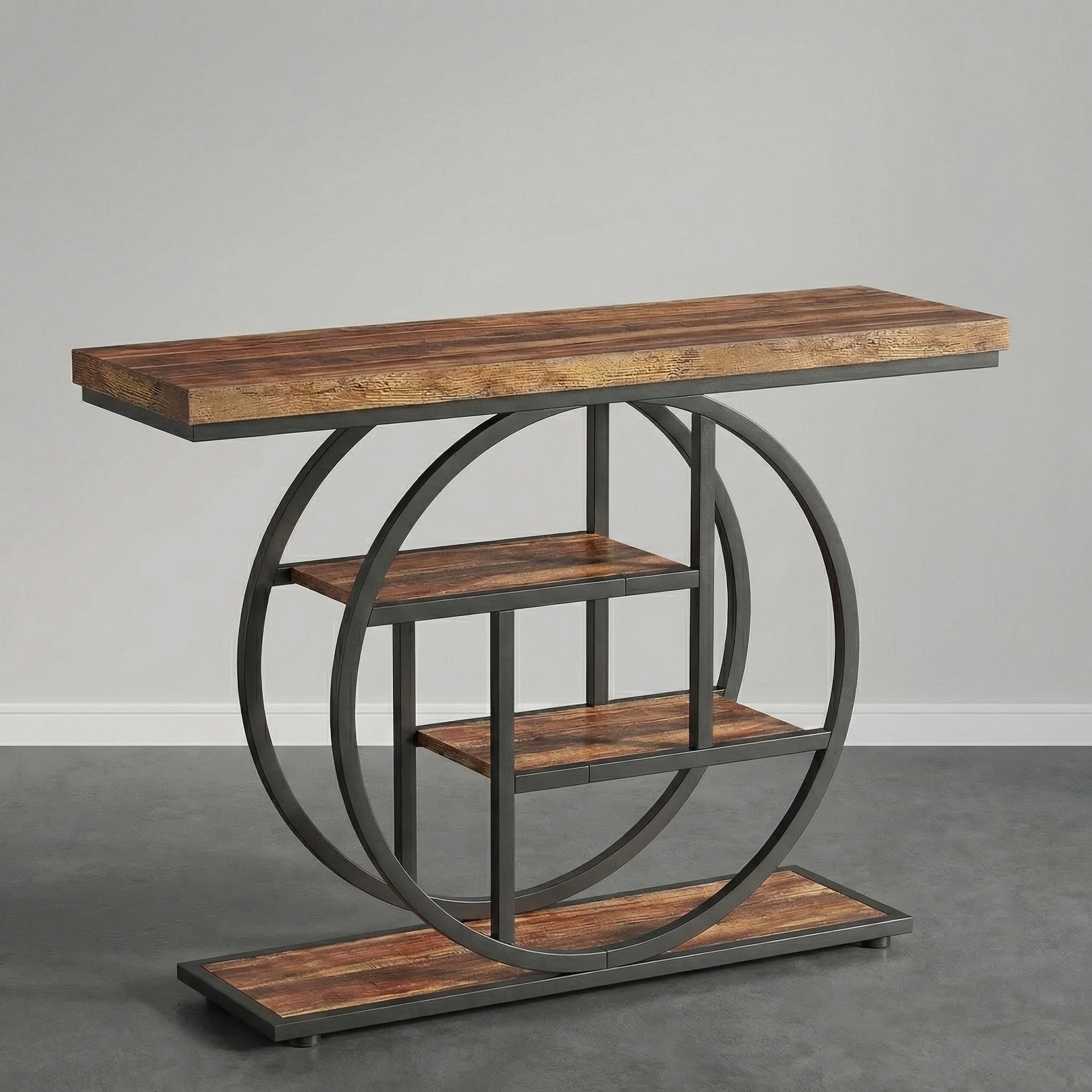 Console Moderne 4 Étagères Bois