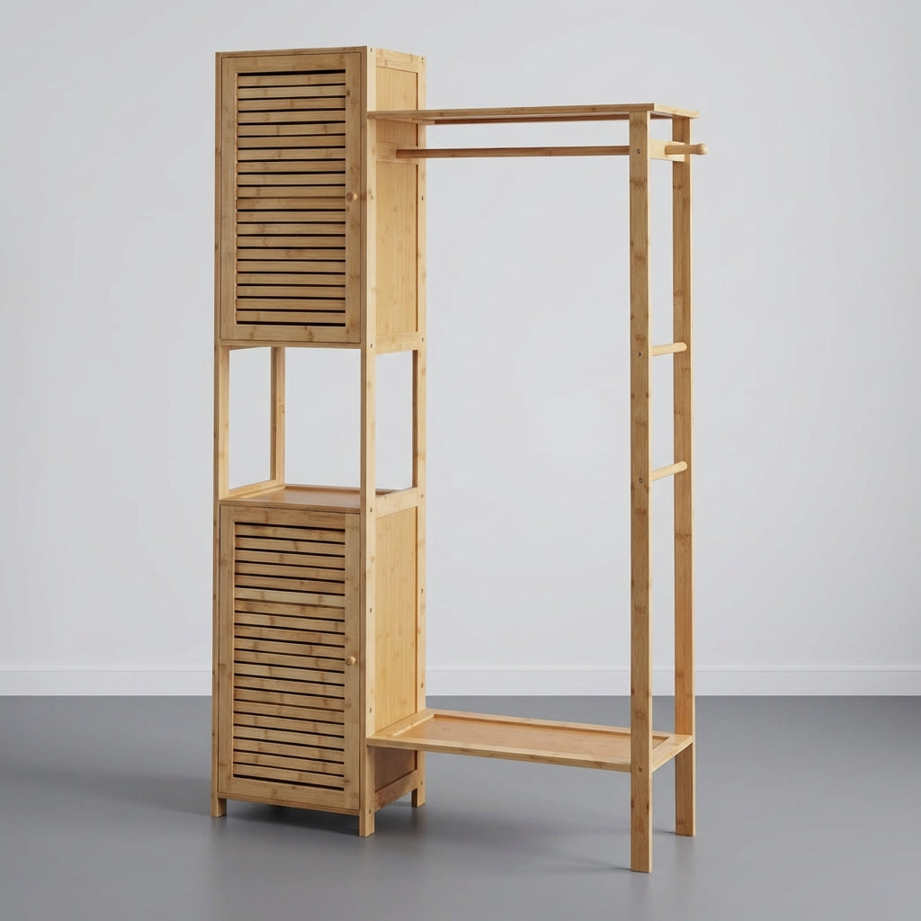 Penderie Bambou Oldsum 164x99x29 cm