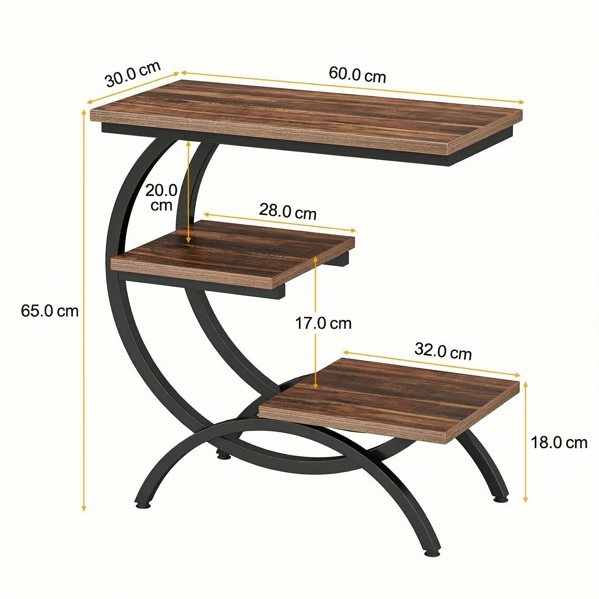 Table d’Appoint en Bois Forme C