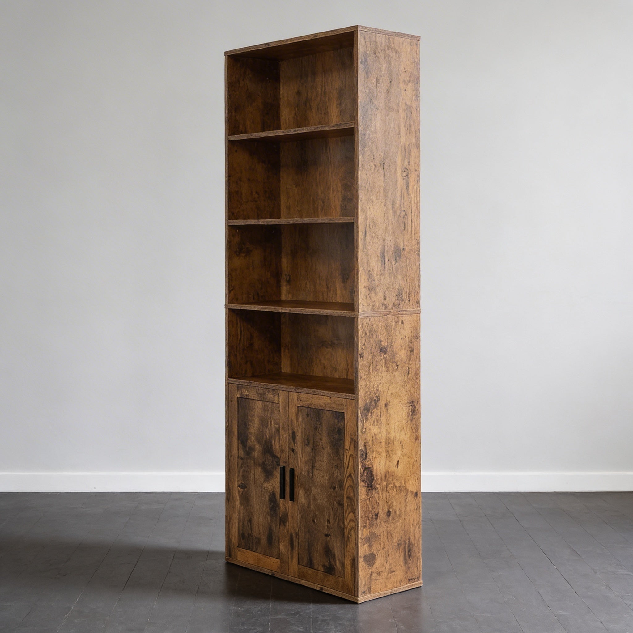 Bibliothèque Bois Rustique avec Placard