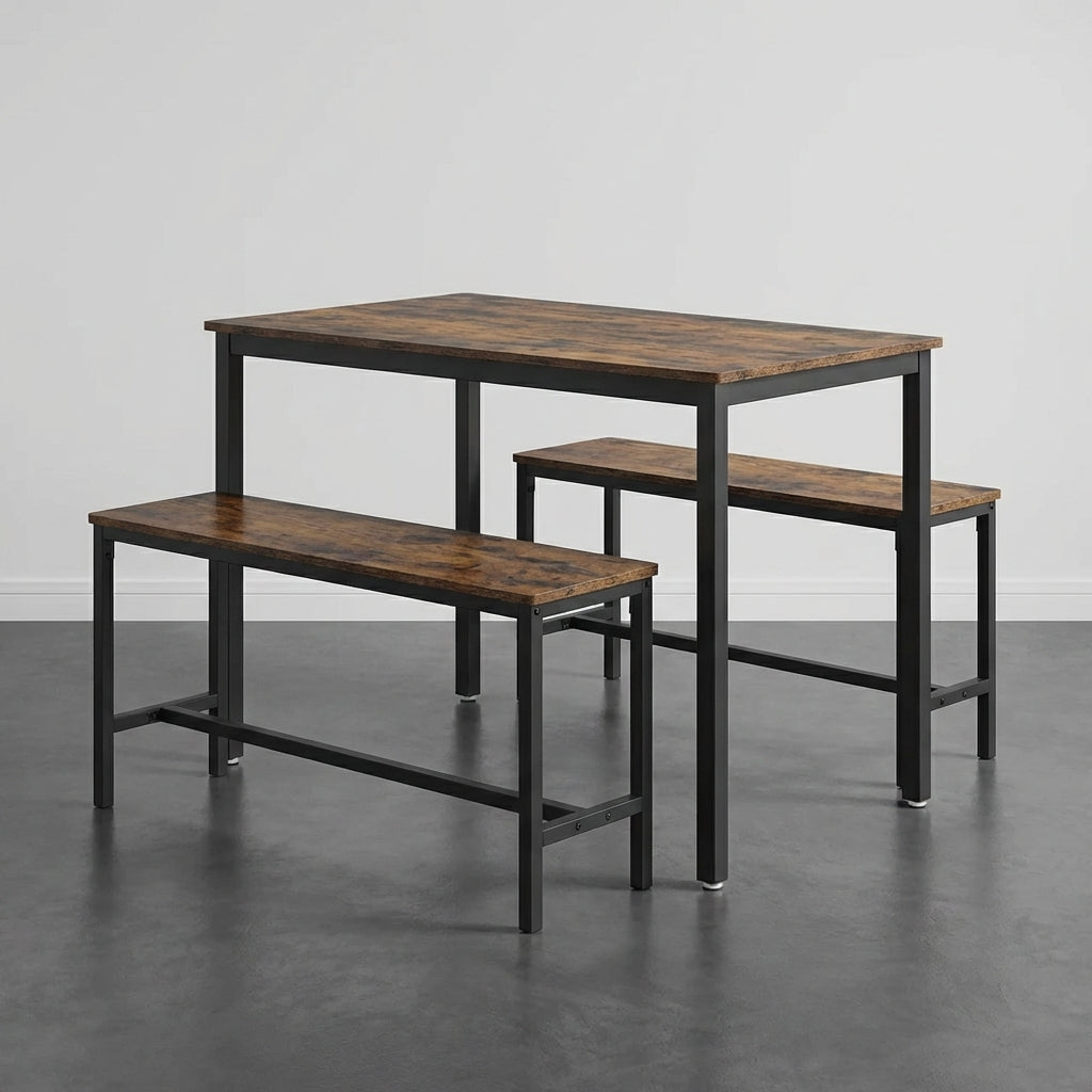 Ensemble Table et Bancs Industriel