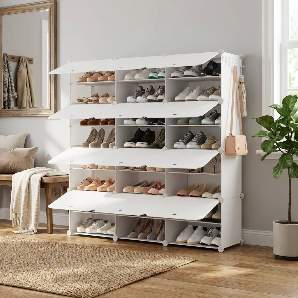 Meuble à Chaussures Blanc Modulable