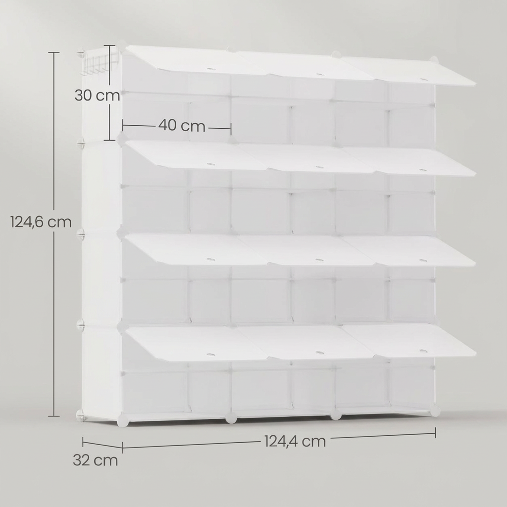 Meuble à Chaussures Blanc Modulable
