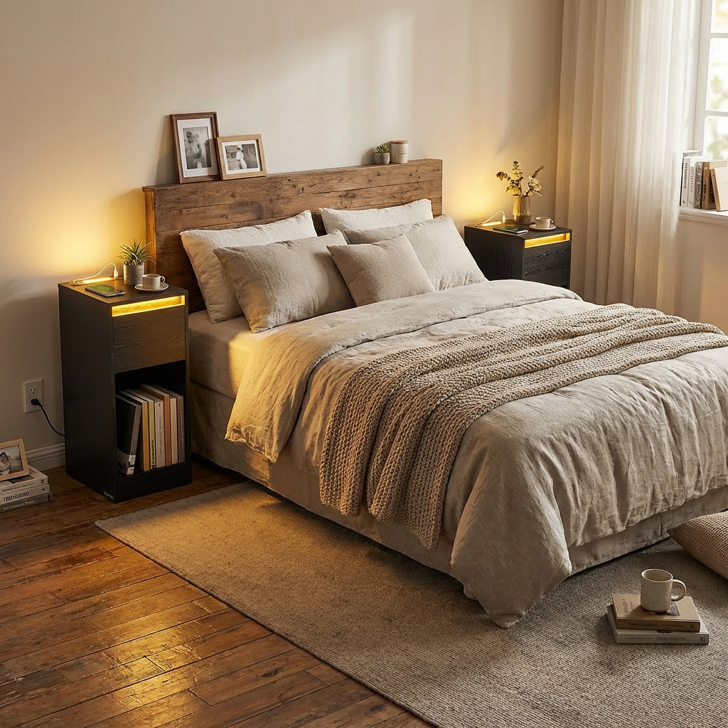 Table de Chevet avec Tiroir