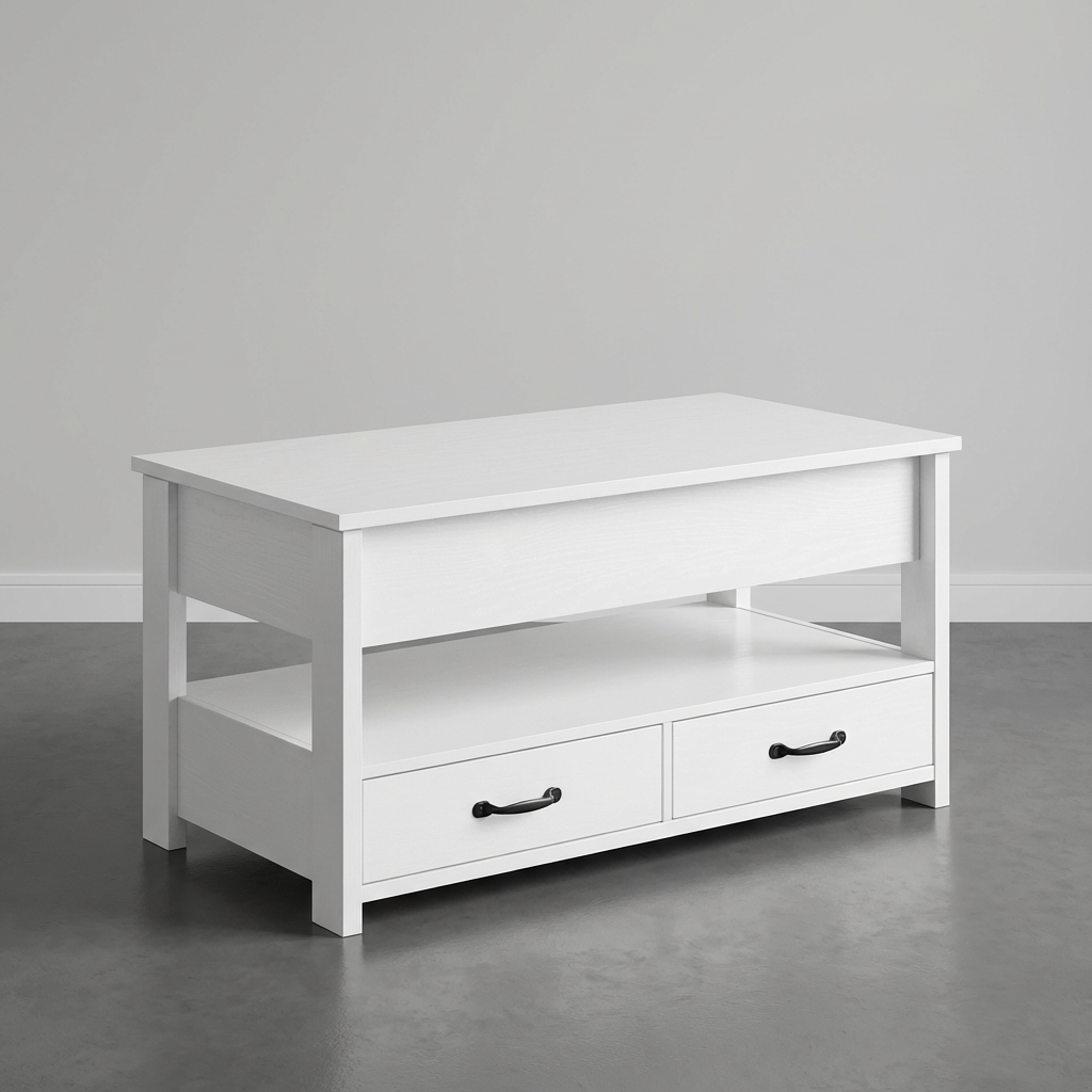Table Basse Relevable avec Tiroirs