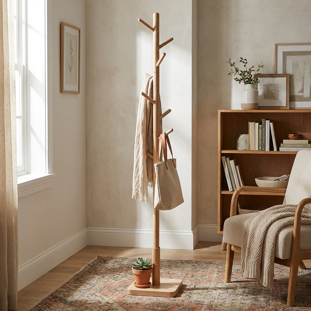 Porte-Manteau Bois sur Pied