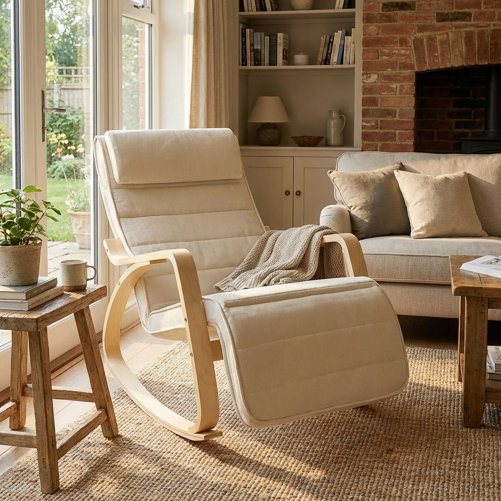 Fauteuil à Bascule Beige