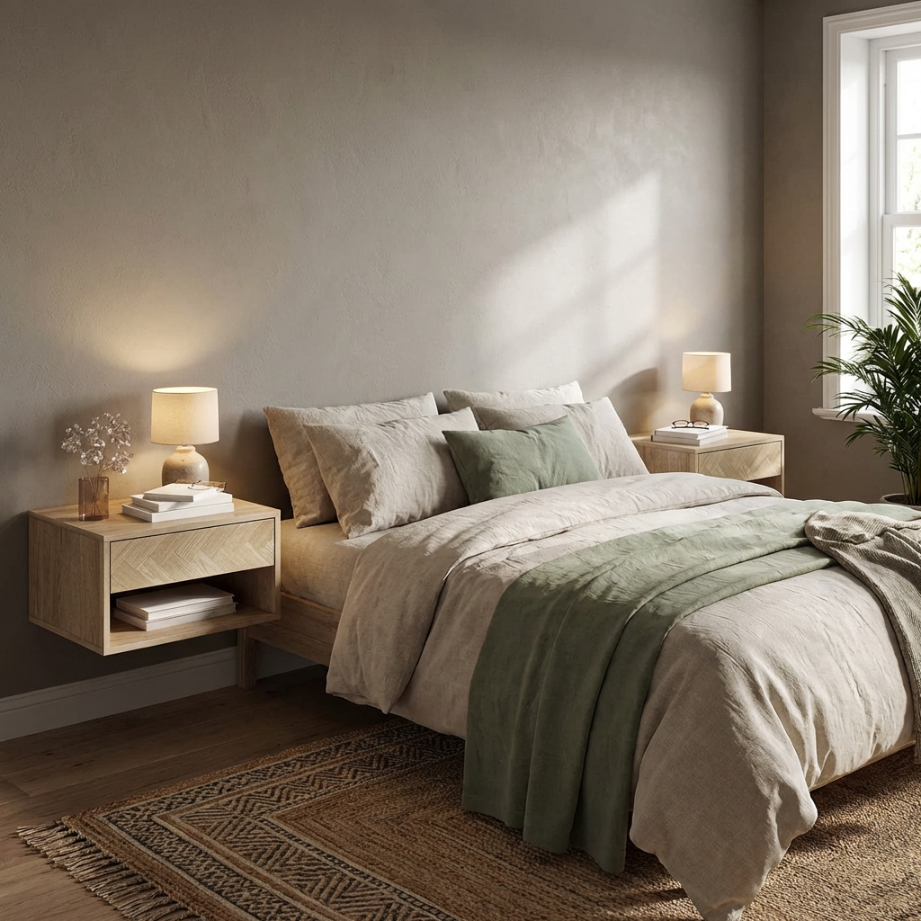 Lot de 2 Tables de Chevet Murales