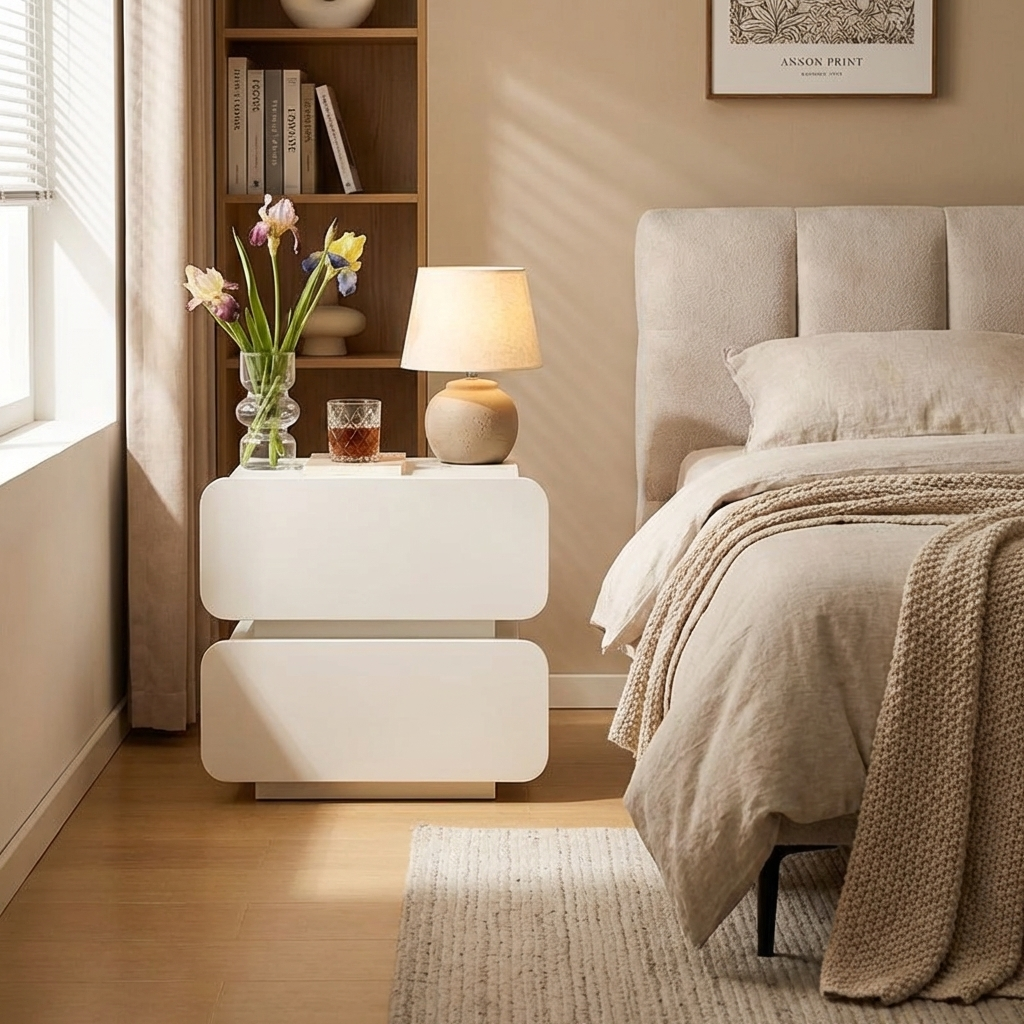 Table de Chevet Design 2 Tiroirs