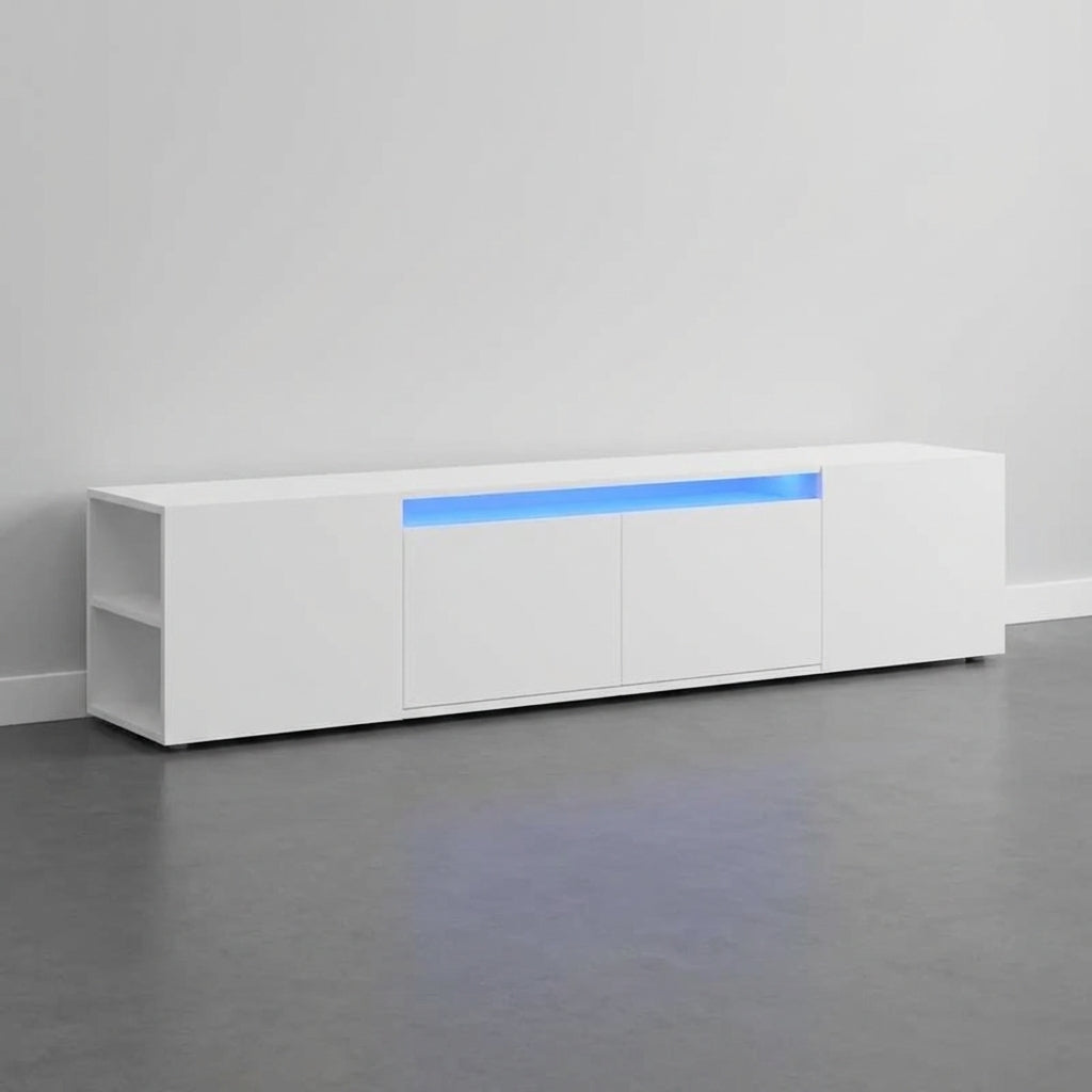 Meuble TV LED Blanc Moderne