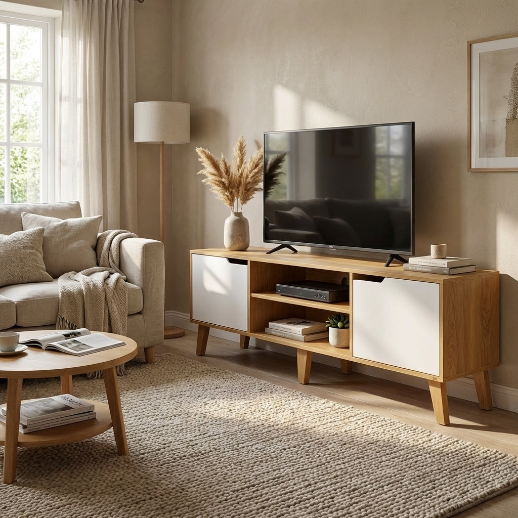 Meuble TV Scandinave 2 Portes